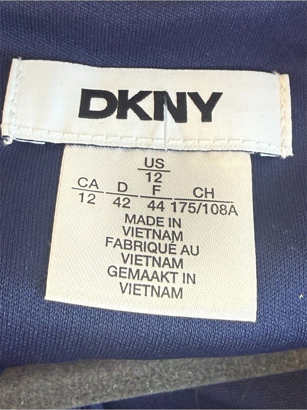 DKNY Navy Floral Wrap midi dress 12 BOHO cottagecore coquette old money Y2K - Picture 7 of 8
